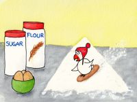Surfing on the flour